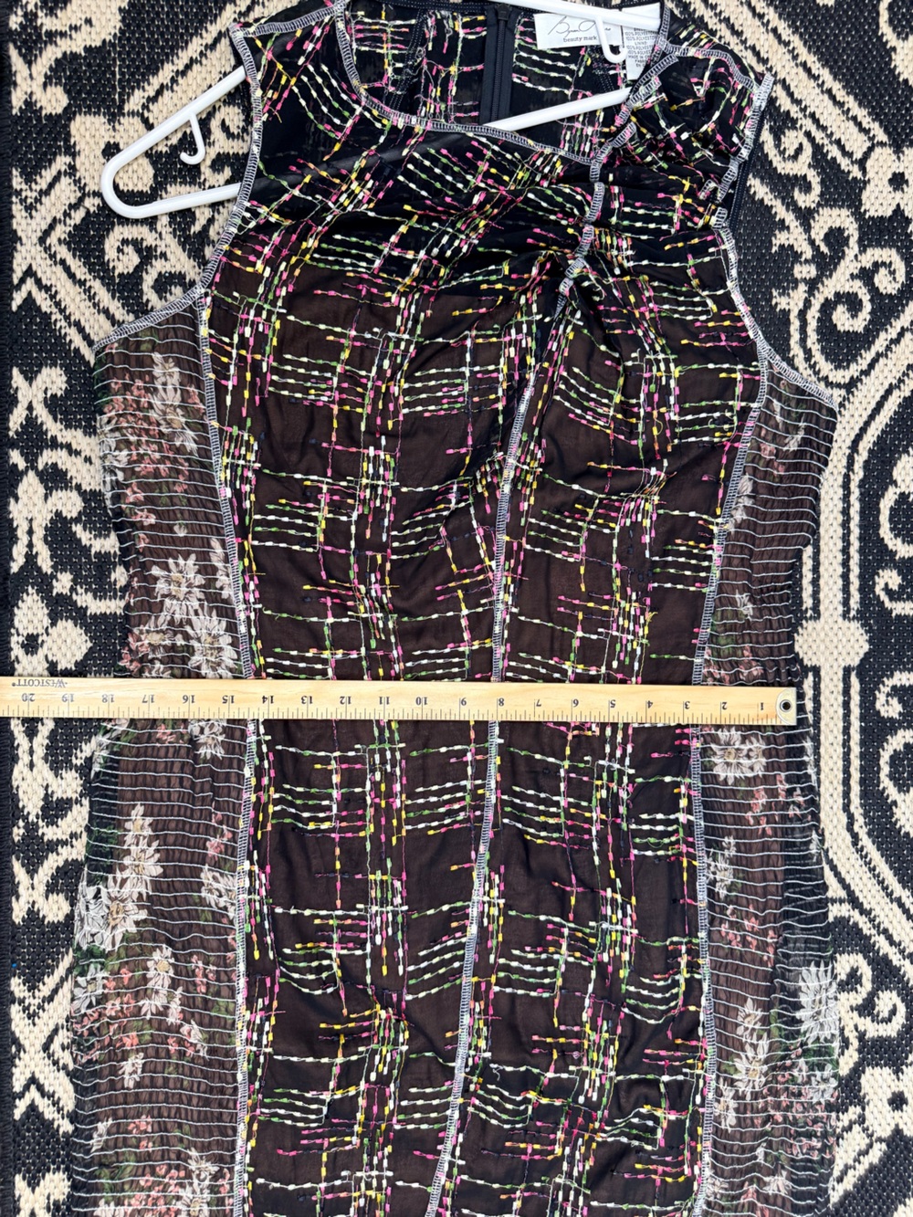 Anthropologie x Byron Lars beauty mark embroidered sheath dress 12 - Picture 12 of 12